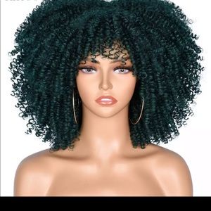 Short 14inch Green Wig